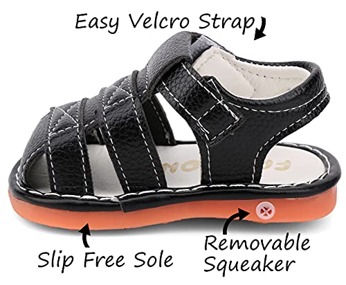 Baby Boys Girls Squeaky Sandals Summer Closed-Toe Anti-Slip Premium Rubber Sole Toddler First Walkers Shoes2