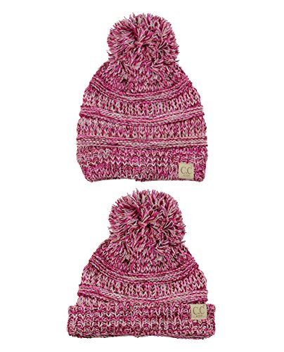 C.C Kids' Cute Warm and Comfy Pom Pom Children's Knit Ski Beanie Hat4