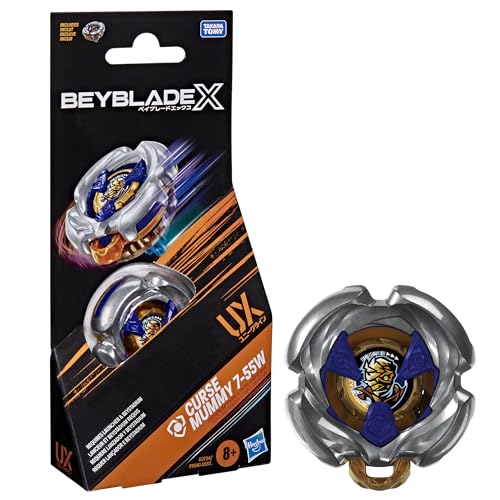 Beyblade X Booster Pack Curse Mummy 7-55W UX avec toupie de Type défense, toupies de Combat Authentiques Takara Tomy dès 8 Ans