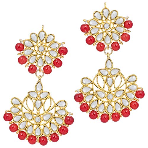 Indian Kundan Fax Pearl Necklace Earrings Maang Tikka Set