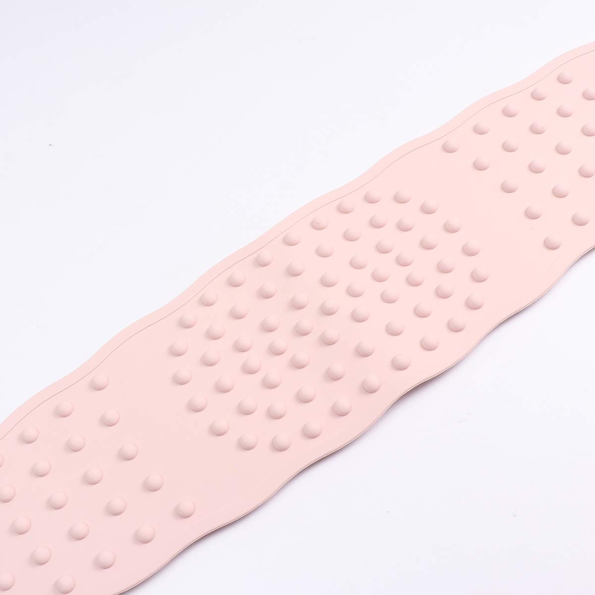 OATIPHO Silicone Shower Scrubber Long Bath Towel Exfoliating Belt Dual Sided Back Scrubber Tool for Smooth Skin Comfortable Durable Easy to Use Pink Upgrade Version