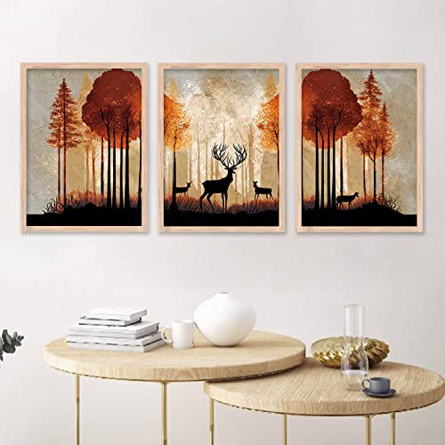 Image of kotart Paintings Modern Art Wall Decor Framed Wall Painting for Living Room, Bedroom - Framed Wall Decor Paintings with Frame - Painting for Wall Decoration Set of 3-D (Art 7, 10x13 inch)