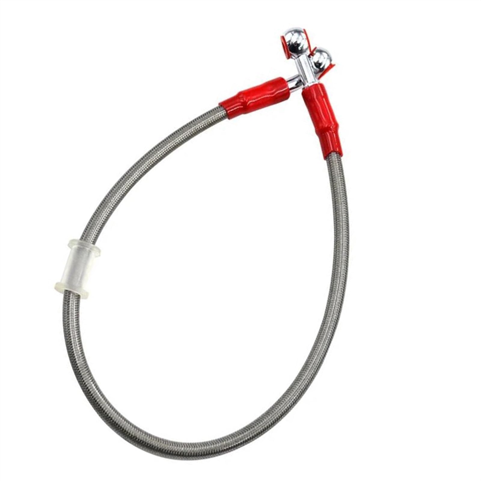 Ksxzw Silver Motorbike Part Motorcycle 50Cm Braided Steel Hydraulic Brake Line Clutch Oil Hose Tube(Silver)