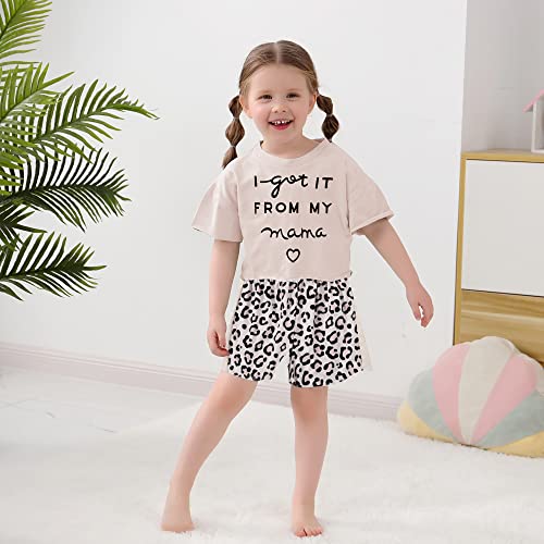 Yallet Toddler Girl Clothes 2T 3T 4T 5T Girls Outfits, Short Sleeve Print Top+Pant 12 18 24 Months Baby Summer Clothing 1-5T #TOP2