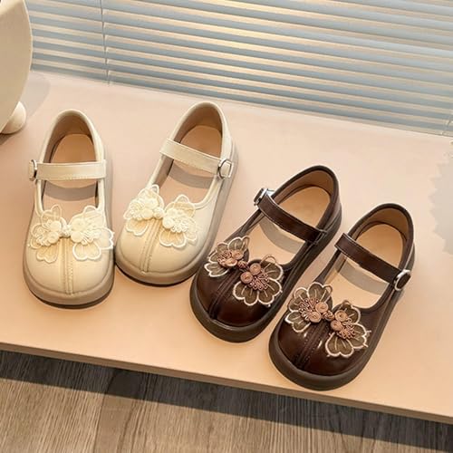 IWIHMIV Toddler Girl Casual Dress Shoe Non Slip Little Girl School Shoes for Wedding Party Leather Mary Jane Shoes4