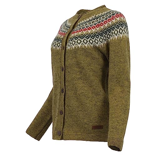 ICEWEAR Fagradalsfjall Icelandic Pattern Light Wool Long Cardigan2