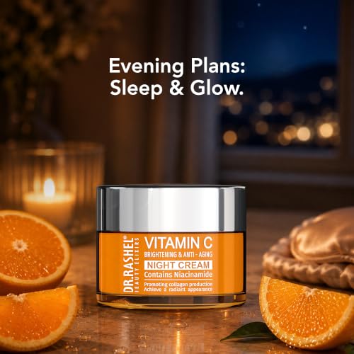 Image of DR.RASHEL Beauty Elixirs Vitamin C Night Cream With Collagen & Vitamin C Anti-Wrinkle Fine Line Repair Revitalizing & Nourishing For Men & Women 50gm