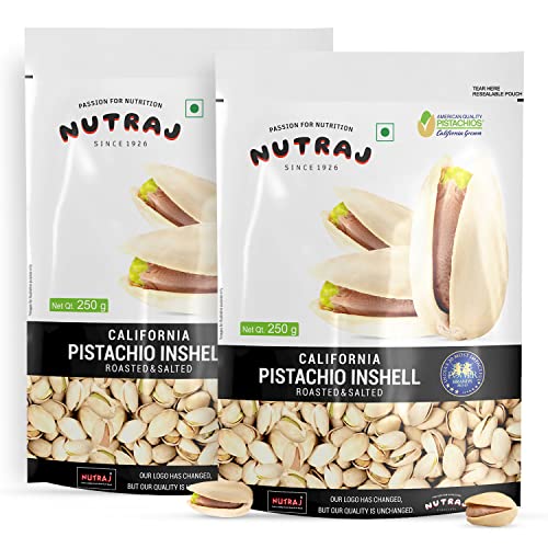 Nutraj California Roasted & Salted Inshell Pistachios 500g (250g X 2) | Salted Pista | Crunchy & Healthy | Healthy Snacks | Dry Fruits & Nuts | Rich In Vitamin & Minerals | Withshell Pistachio For Rs. 539 @ 46 %