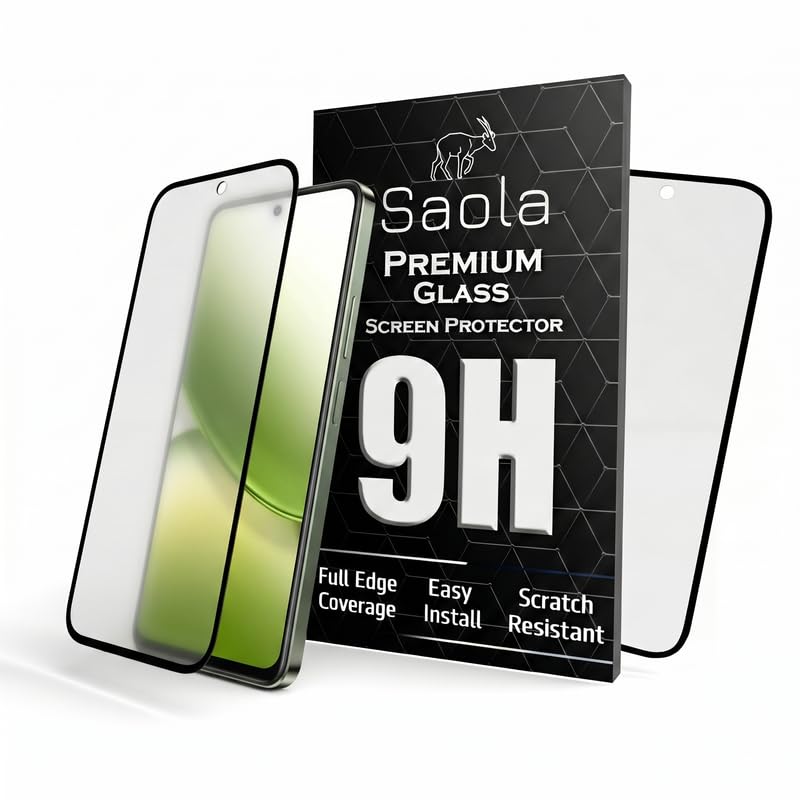 Image of Saola Anti-Glare Matte Screen Protector for Vivo Y400 5G | Smooth Touch Finish, 9H Strength Glass, Full Coverage, Bubble-Free Installation Kit | Quick & Easy Application | Pack of 1