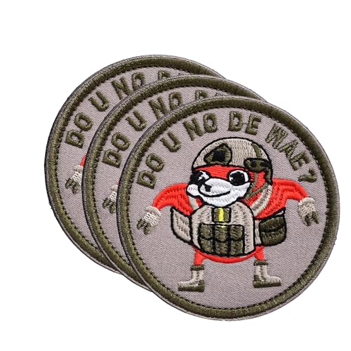 Do You Know De Wae Patches - 3PC Funny Embroidered Emblem Applique with Hook and Loop Fastener Morale Meme Patches for Tactical Backpacks Jeans Hats Jackets Clothing Bags and Gear Repair