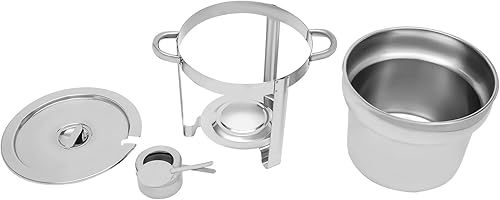 Miniatura 7 de 11L9.9Qt - Estación de sopa, juego de platos de acero inoxidable con soporte para combustible, olla calentadora de alimentos para hogares, cocinas,