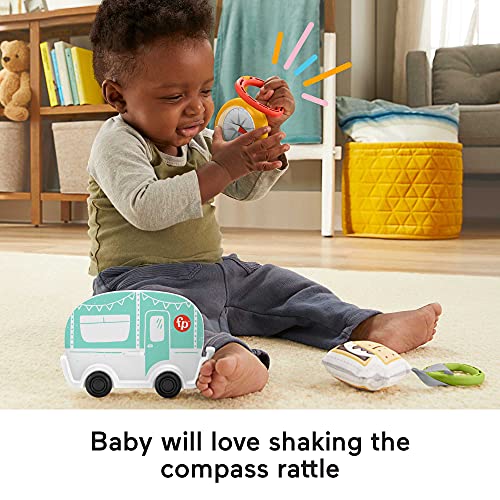 Fisher-Price S'more Fun Camping Gift Set, 3 Outdoor-Themed Baby Toys And Teether For Infants Ages 3 Months And Up #TOP3