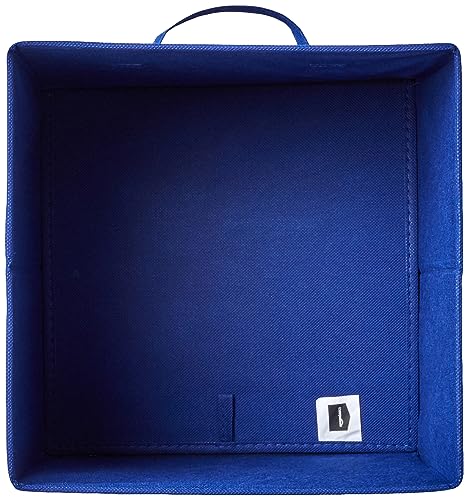 Miniatura 3 de Amazon Basics Cubos de almacenamiento de tela plegables con asas, 26,6 x 26,6 x 27,9 cm, color azul marino, paquete de 6 unidades