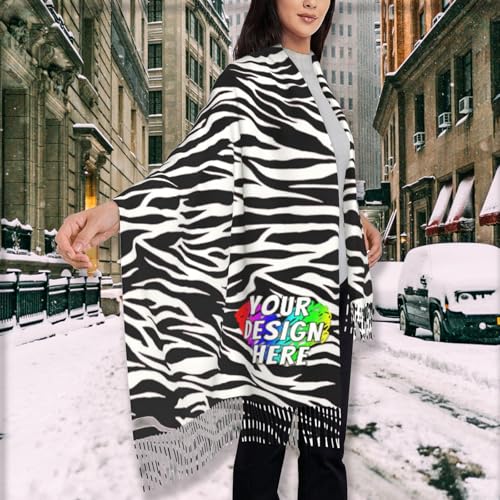Inhand Custom Scarf Winter Scarf Add Text/Logo/Picture Personalized Scarves Scarf Gifts3