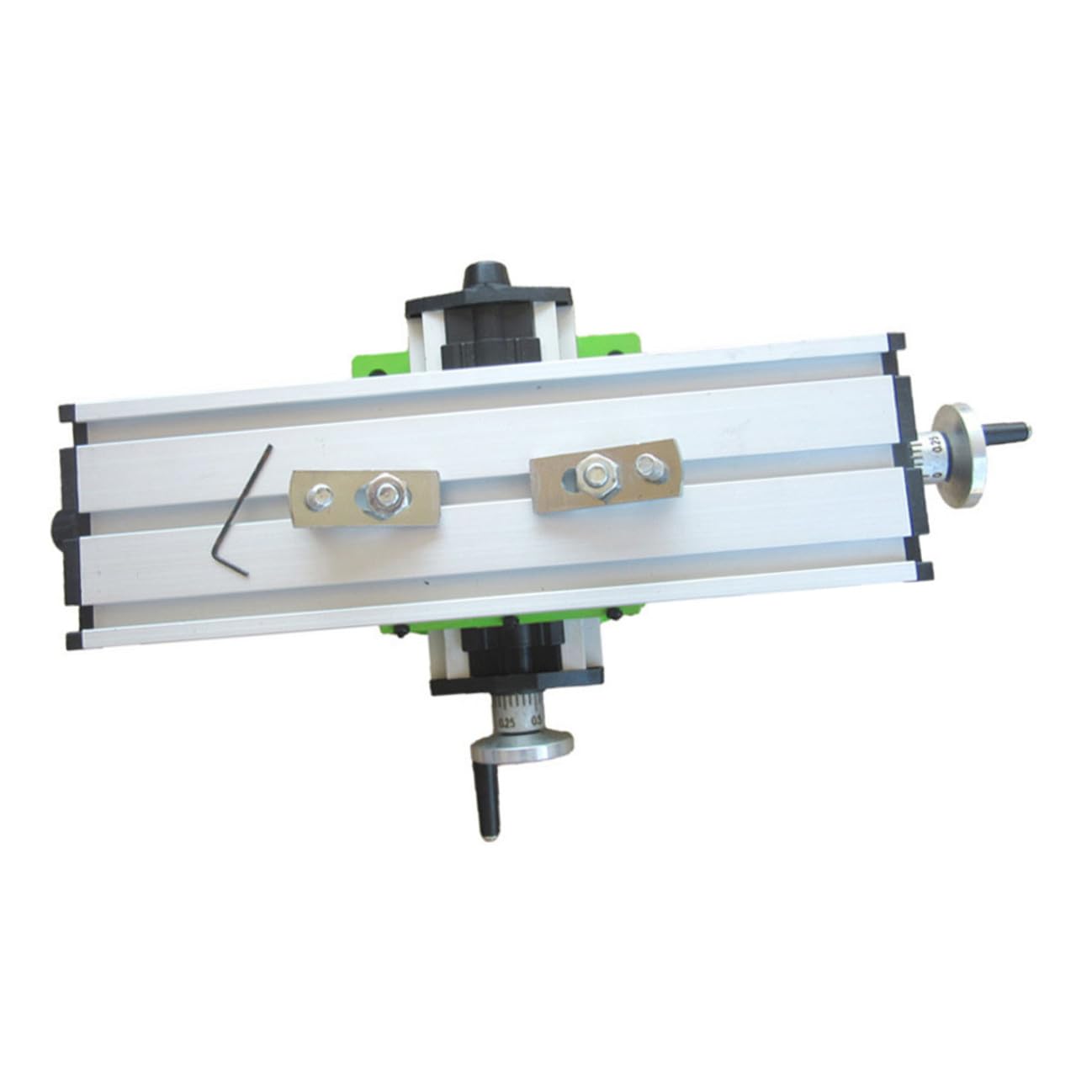 POPETPOP Mini para Fresadora de 2 Ejes Ajustable Aleación de Aluminio y Abs Mesa de Trabajo Transversal para Taladro Eléctrico Banco de Trabajo Compuesto Multifuncional 310 Mm Uso