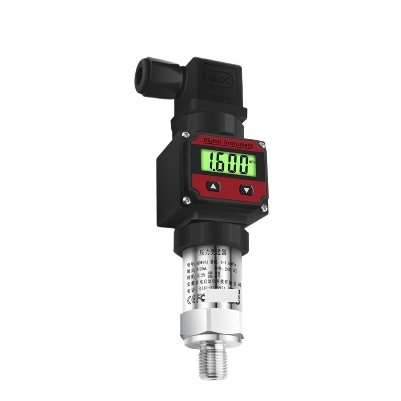 Capteur de pression RS485 sortie 4-20mA pour mesure de gaz 200 bar