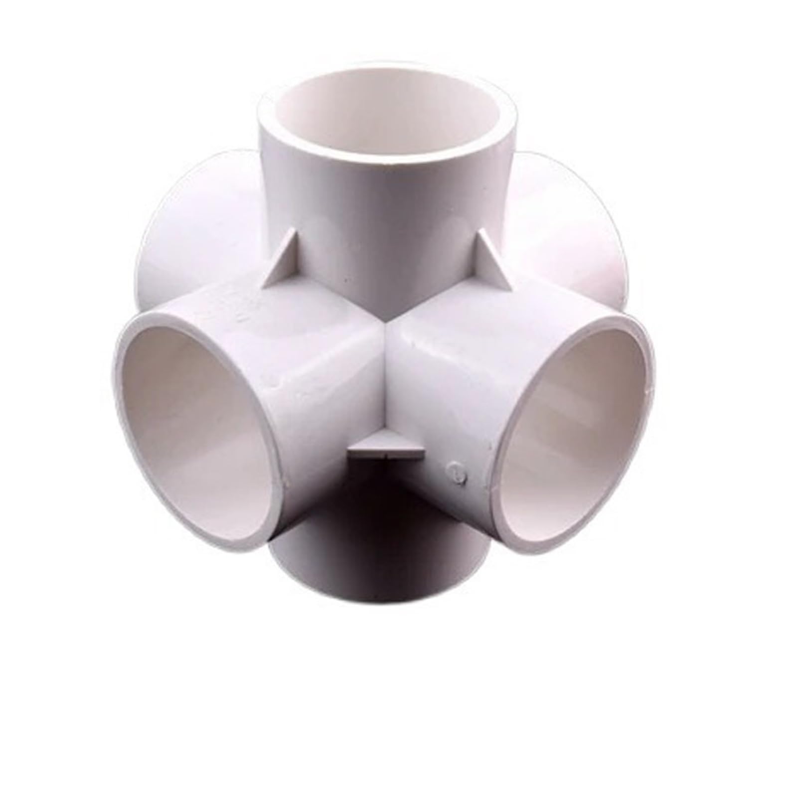Connettori for tubi di irrigazione, raccordi tridimensionali, for telaio idroponico, 3/4/5 vie, 50 mm, bianchi, a croce, a 6 vie(6 ways joint,Inner Dia 50mm(5pcs))