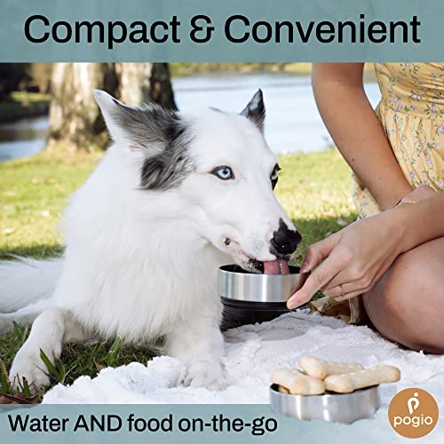 Pogio 3-In-1 Dog Water Bottle Bowl - 32 Oz. Pet Water Bottle With Bowl For Wet Or Dry Food And Wide Open Mouth With Cup, Leak-Proof Food-Safe Portable Travel Water Bottles For Dogs #TOP6