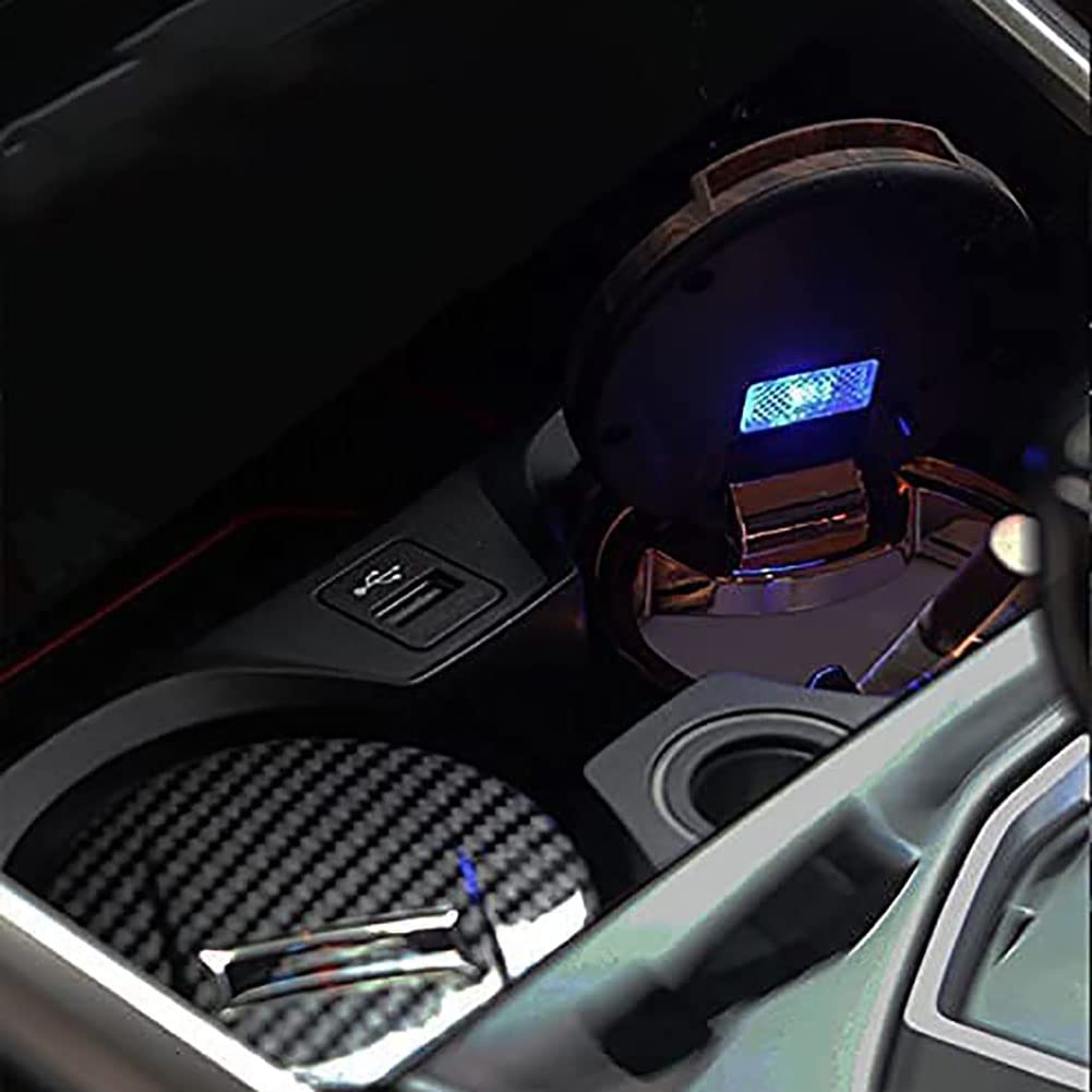 Auto Posacenere Portatile a LED per Suzuki Vitara 2015 2016 2017 2018 2019, Rotondo Sigaretta Senza Fumo Mini Pattumiera con Coperchio per Auto Portabicchieri Casa Ufficio e Viaggi