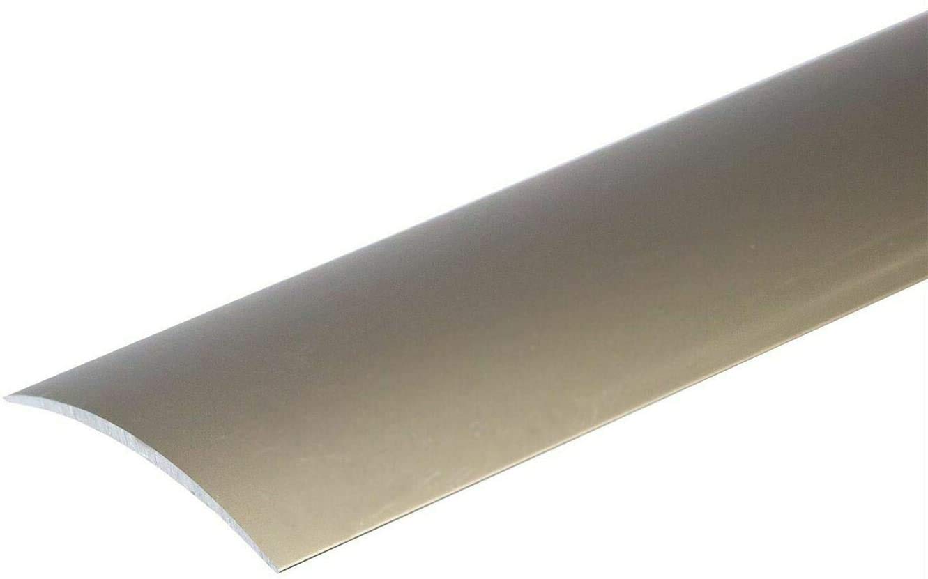 Tmw Profiles Champagne 2M Self Adhesive Aluminium Threshold Strip 40Mm Door Floor Trim Transition Lposk (Champagne)