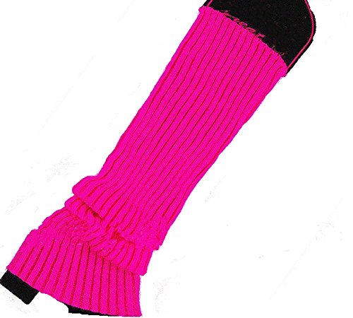 Ewanda Store Women 80S Ribbed Leg Warmers Knitted Wool Crochet Long Boot Socks For Party Dance Sports Yoga Accessories,Hot Pink #TOP2