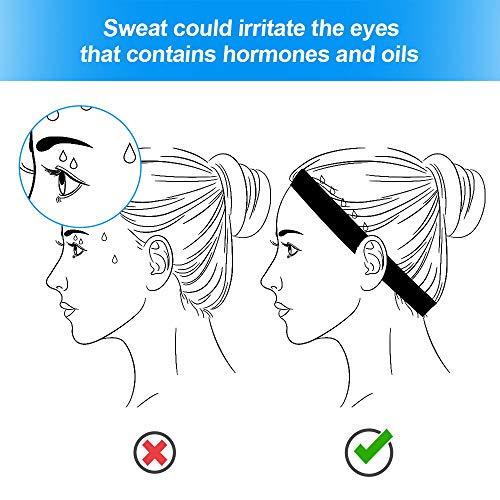 Generic Headband Sweatband Stop Sweating Protect Eyes No Smell No Itch Stretchy Terry Popular Gift for Workout Costumes Fit All Ages (3PCS), Gray4