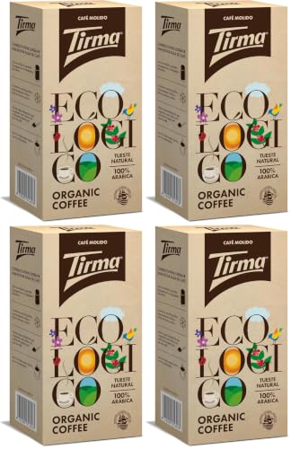 Tirma Natural Ecológico Molido Al Vacío, Café, 250 Gramo (Paquete de 4)
