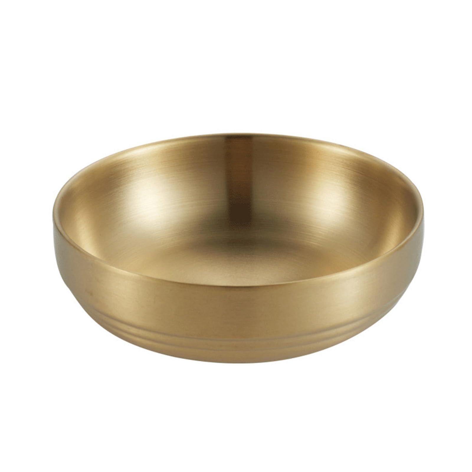 MALSSE Stainless Steel Round Small Dipping Bowl Dishwasher Safe Condiment Tray Plate for Sauces Dressings Snacks Presentation Sauce Dipping