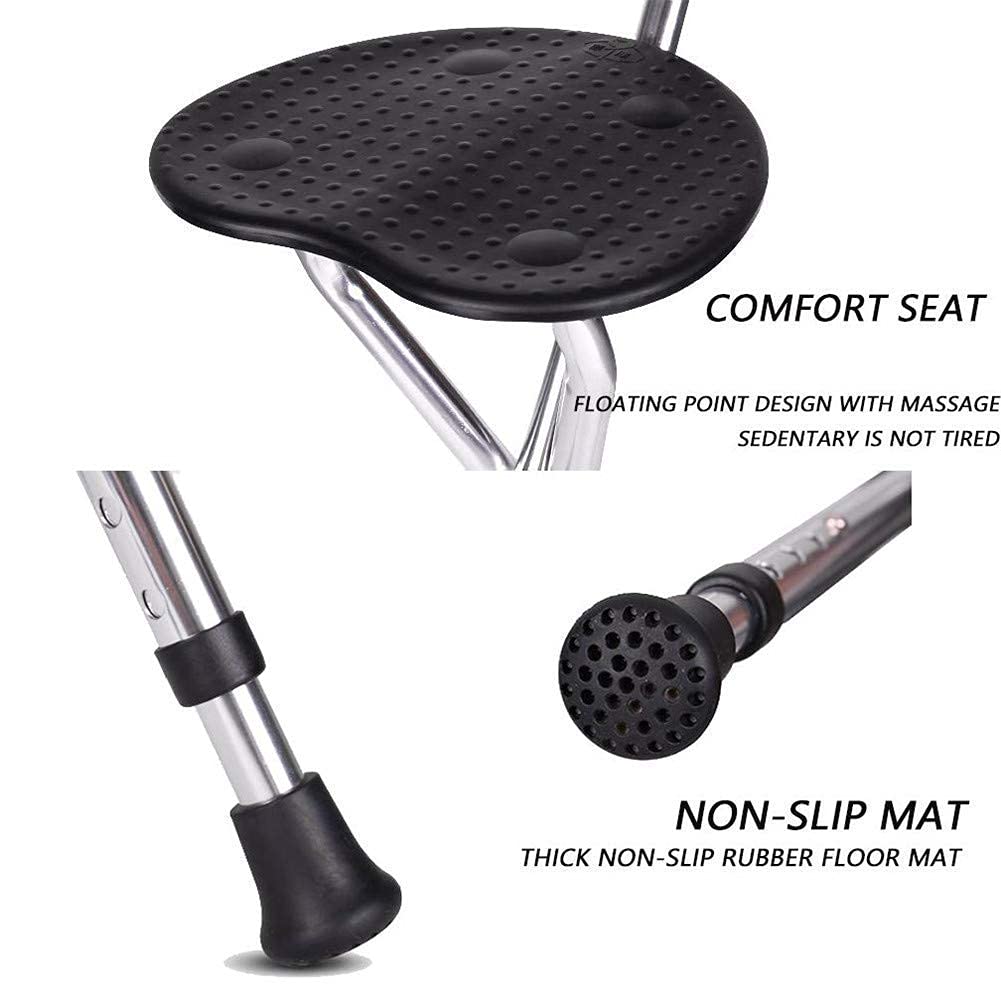 Bâton de Marche Extensible et Réglable en Hauteur | Noire