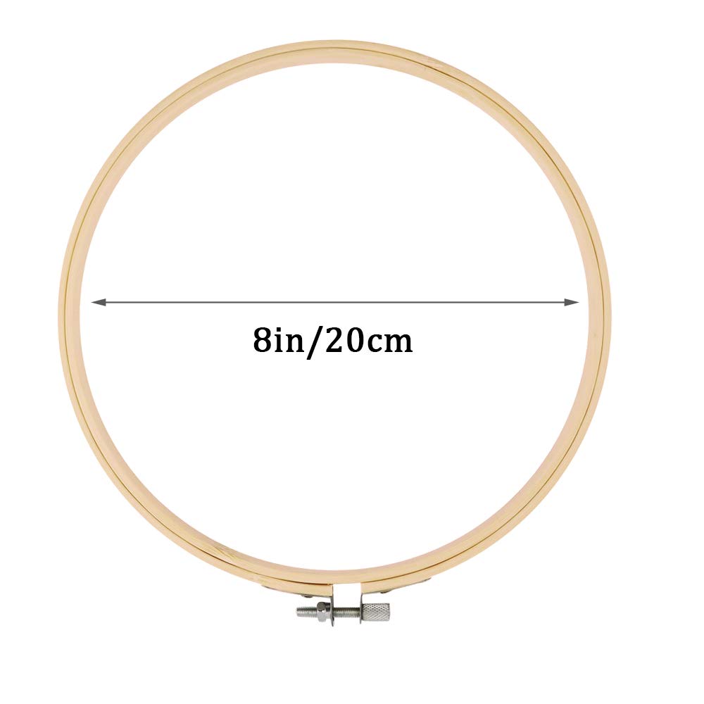 Hodeacc 16 sztuk 20 cm mini bambusowe kółko do haftu krzyżykowego obręcz do własnoręcznego rzemiosła artystycznego poręczne szycie
