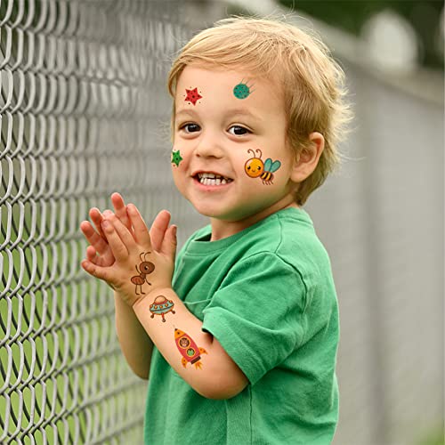 Oliker Temporary Tattoos For Kids 500+Pcs - Dinosaur Party Favors, Birthday Party Supplies For Kids Boys Girls Waterproof, Dinosaurs Animal Vehicles Space Fake Tattoos Stickers, Party Decorations Fillers #TOP5