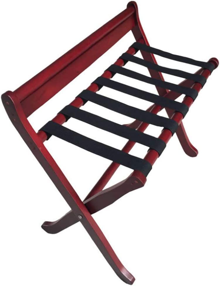 Porte-bagages pour chambre d'amis en bois durable, étagère de rangement pliable pour voyageurs