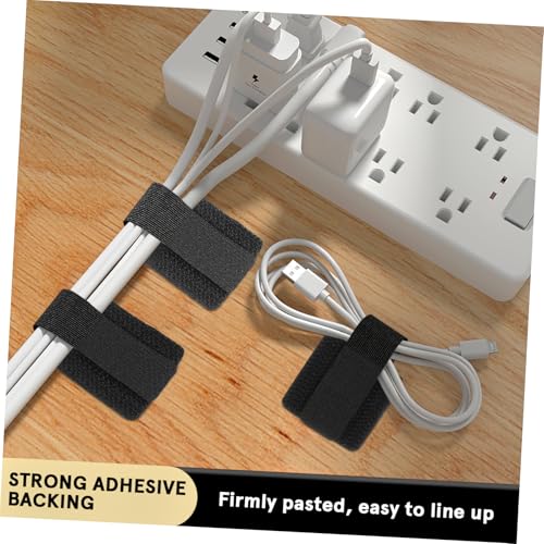 balacoo 40 piezas Cable Tie Holders para debajo del escritorio Auto-adhesivos organizadores de cables ajustables reutilizables miniatura 7