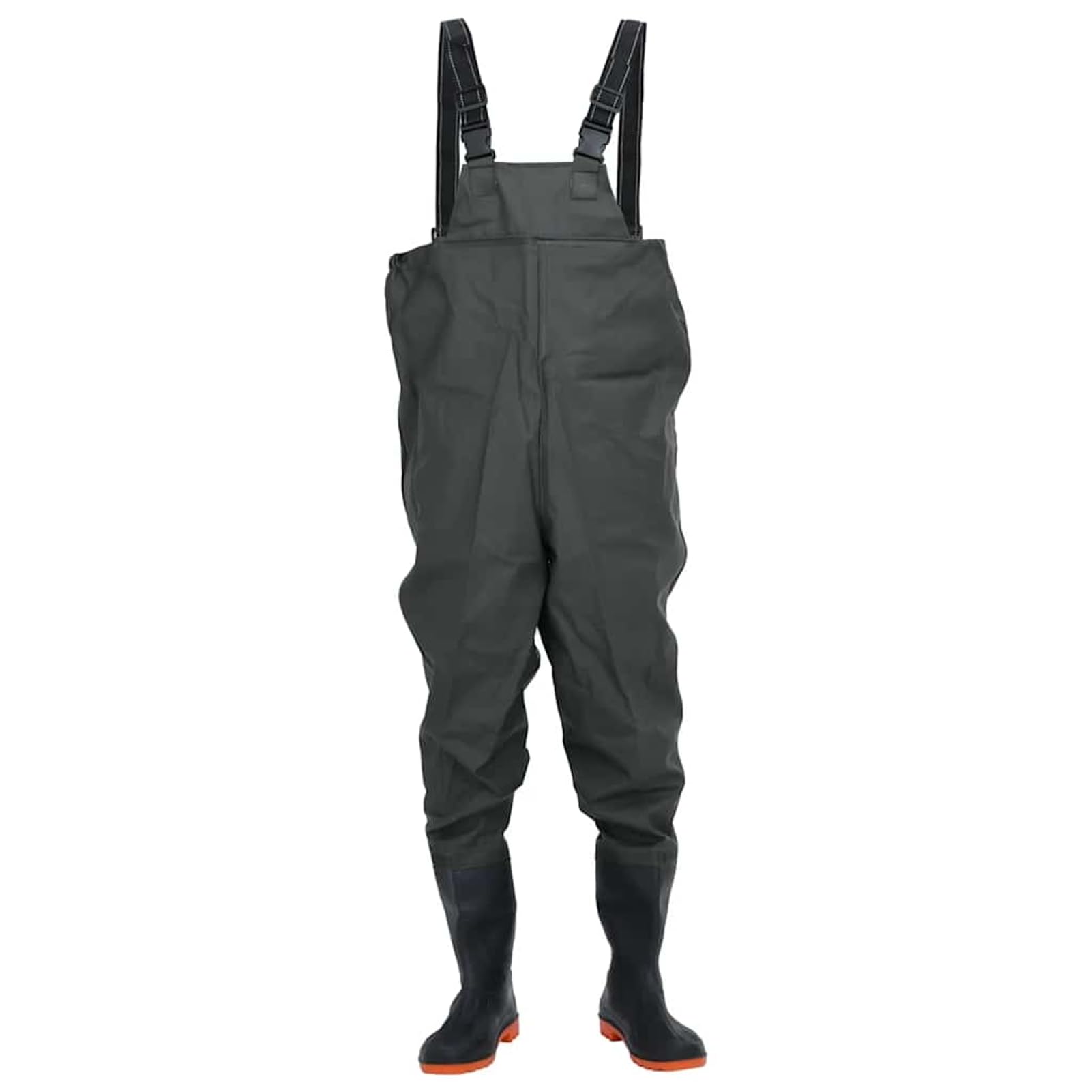 Tidyard Wathose Schwarz Größe 46, wasserdicht, PVC-Polyester 0,48mm, verstellbare Träger, für Angeln/Arbeiten/Bauernhof/Wald