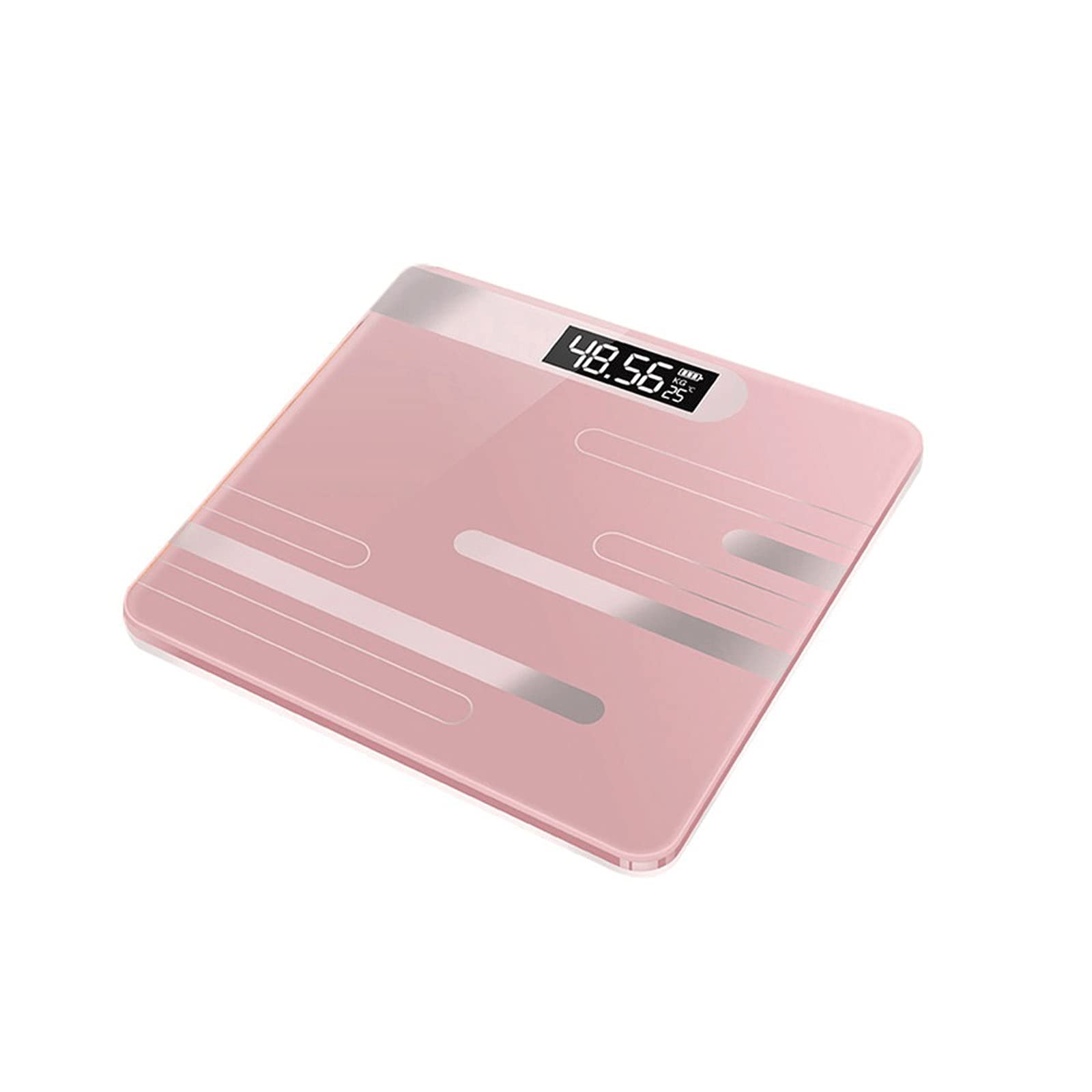 JINGYAN Básculas digitales Cuarto de baño Balanzas piso Escala Cuerpo Pesaje peso corporal digital LCD Mostrar escalas electrónicas inteligentes vidrio(Rose Gold)