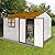 Dyncan Maximize Garden Space with 10ft x 8ft Metal Storage Shed, Durable Construction, Integrated Vents, White and Yellow