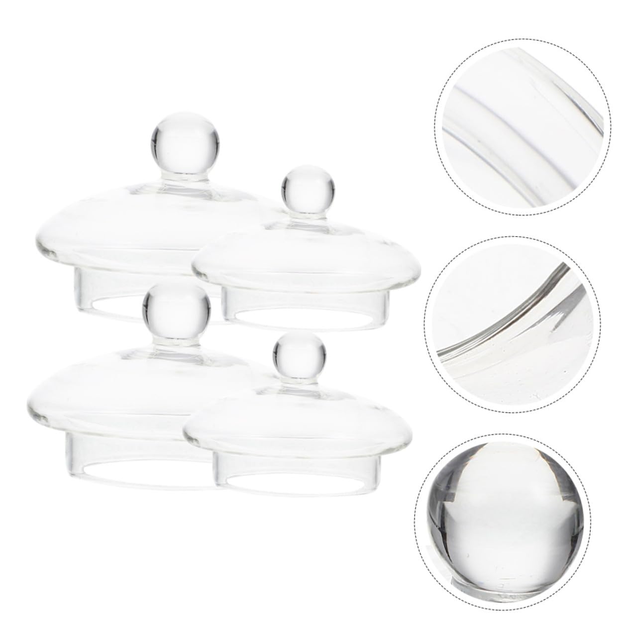Filtro de Té de Vidrio Tapa, 4 Piezas, para Tetera 600ml y 1000 Ml