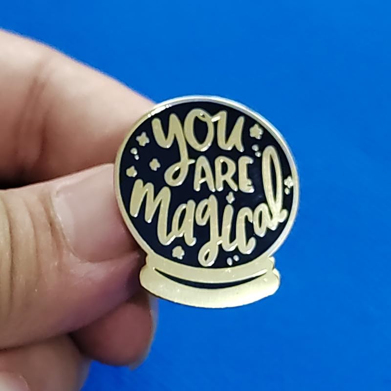 Image of You are a magical enamel pin Magic crystal ball brooch metal badge jewelry accessory gift