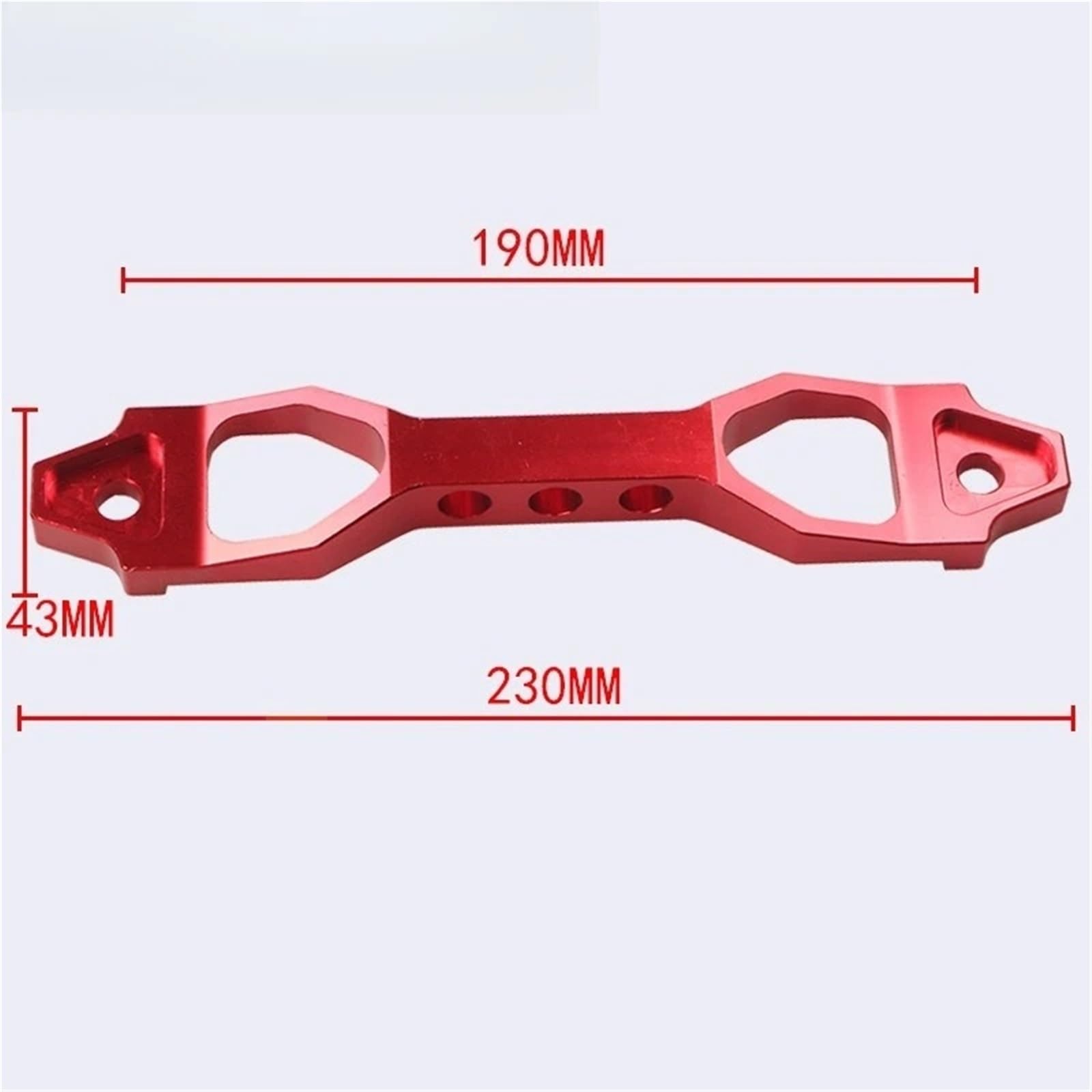 Pasuje do zacisku akumulatora ze stopu aluminium Uchwyt mocujący akumulator samochodowy EK EG 2025 A Zestaw 190 mm KFY Zestaw mocowań silnika(Long Red)