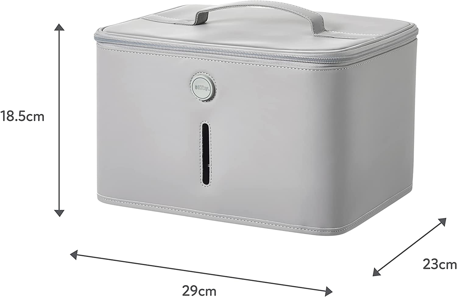 Dr. Talbot's Nuby - Sterilizzatore A Luce UV Per Biberon, Succhietti, Giocattoli, Smartphone - Con Griglia - Grigio