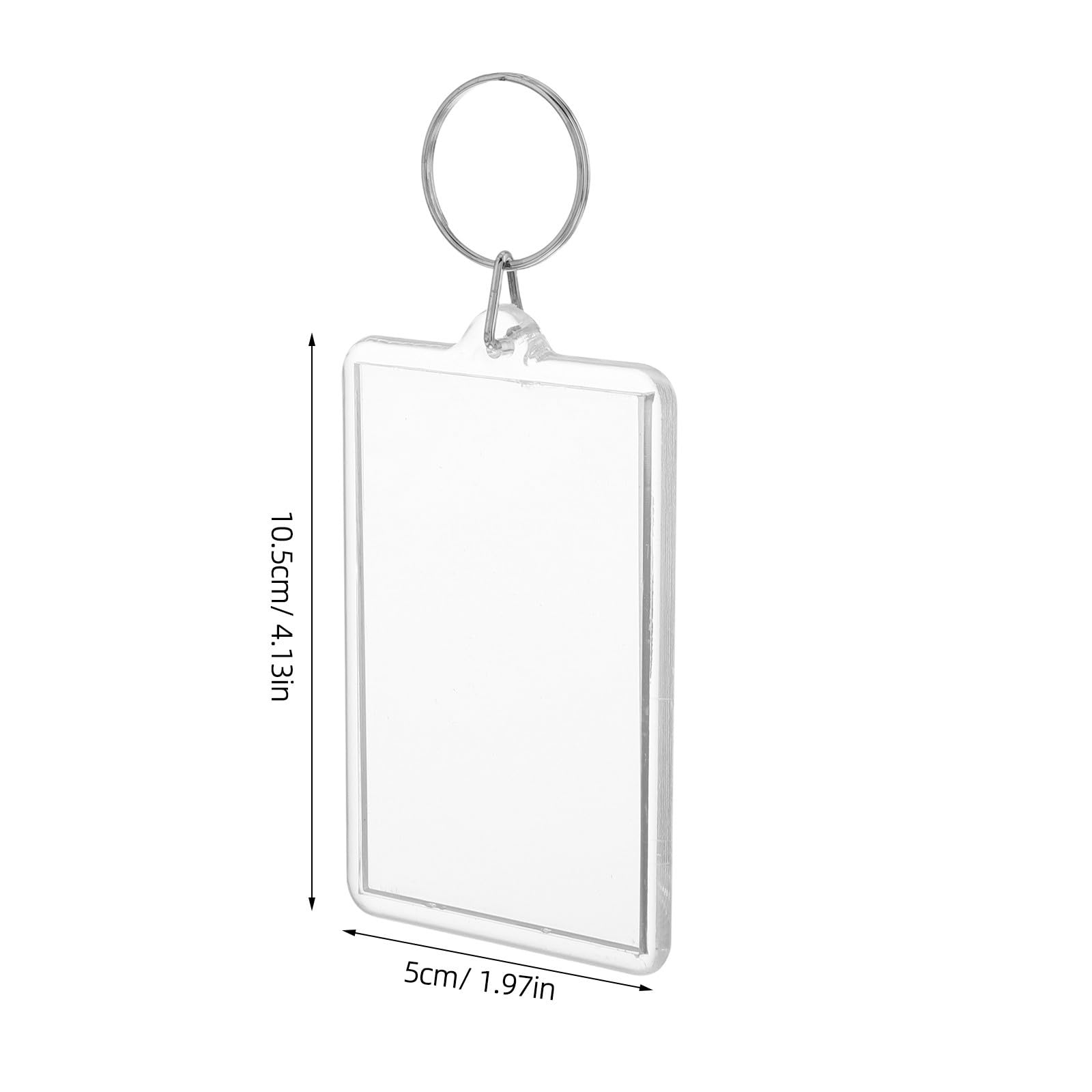 Ciieeo Portachiavi Portafoto in Plastica 50 Pezzi con Anello | Inserto Foto Personalizzabile, Regalo e Souvenir, Design Creativo con Struttura Metallica