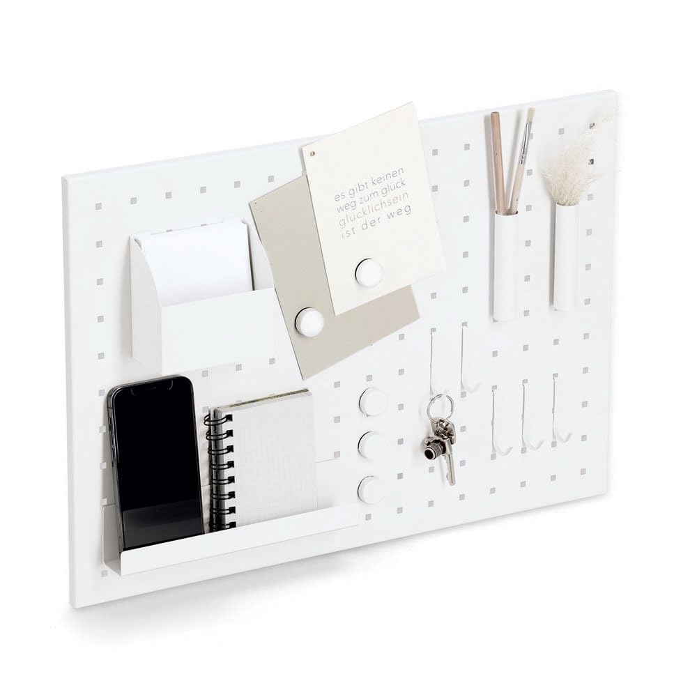 Zeller 11138 Memoboard m. Utensilien, Metall, weiß, ca. 50 x 35 cm