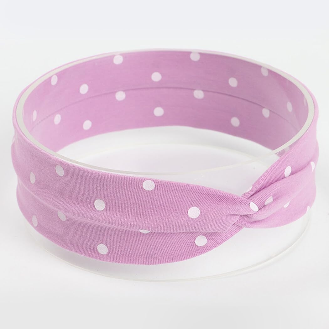 Juego de 8 diademas de algodón para bebé, adorables patrones de puntos entrecruzados, moda