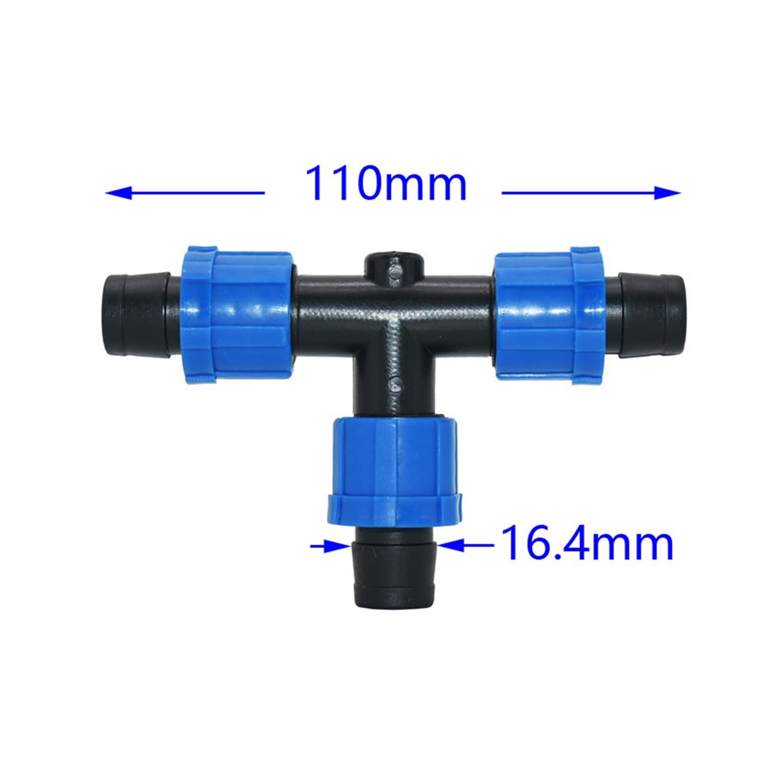 Connecteur de Tuyau D'Arrosage À Économie D'Eau, Lot de 5 Pièces de 16 Mm, Connecteur de Tuyau D'Arrosage À Trois Voies, Connecteur de Réparation Pour Tuyau D'Arrosagericole/16 1I2 Té