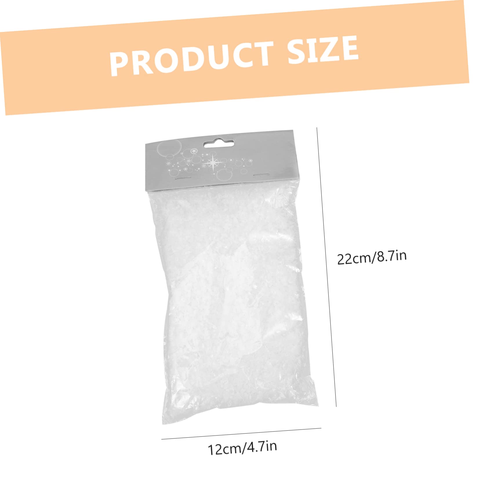 Garneck 2bags Artificial Snow Powder Festival Scene Prop for Christmas Party Decoration Fluffy Fake Snow for Holiday Display Photography Backdrop and Crafts