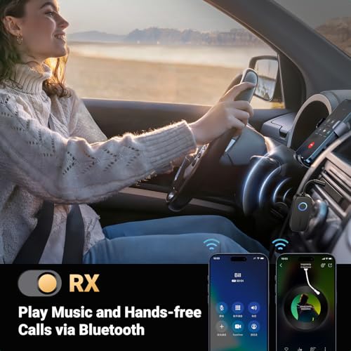 Image of UGREEN Airplane Bluetooth 5.3 Transmitter Adapter with APTX AD /APTX HD for Airpods or Headphones Dual Pairs, 2-in-1 Wireless BT Audio Receiver for Any 3.5MM Jack on Flight, TV, Car Stereo, Treadmill
