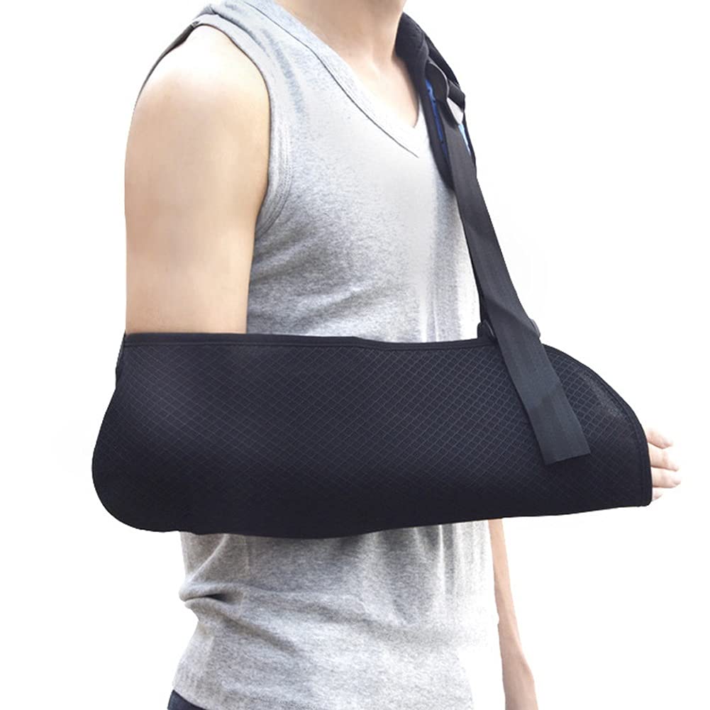 Cabestrillo para brazo Inmovilizador de hombro médico Brace Soporte de codo de manguito rotador ajustable Brinda protección adicional Se adapta a la mano izquierda derecha para huesos fracturados