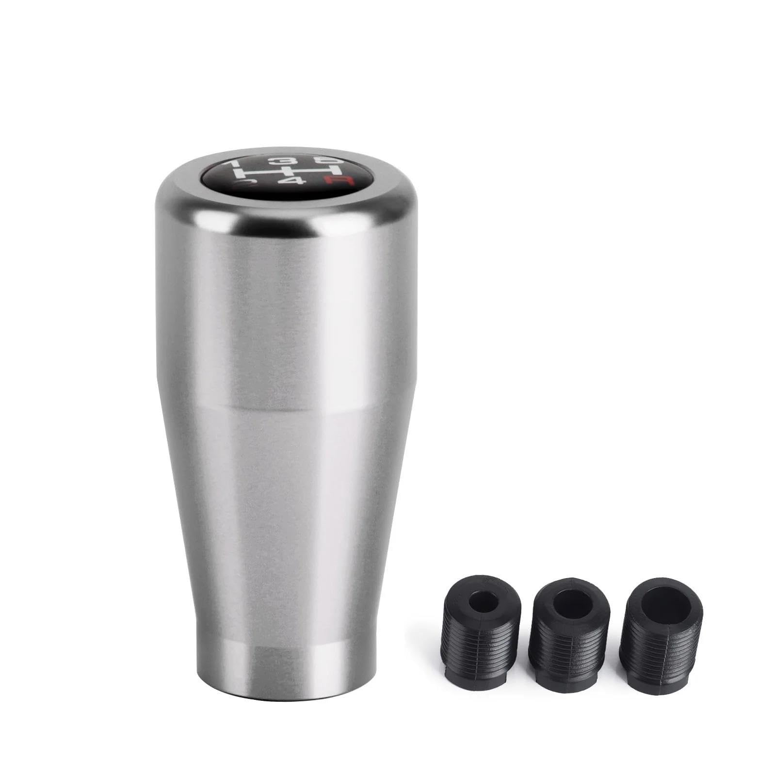 Fsozdbbpl Silver Automotive Parts 5 Speed Universal Gear Shift Knob Aluminium M8 M10 M12 Racing Shift Lever For Manual Transmission Gear Level Knob Shift(Silver)