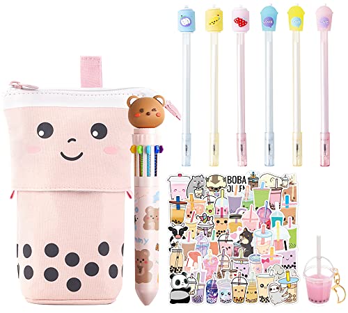 Radierbarer Stift Set 12-teilig + Alpaka Federmäppchen - Thermo-Löschtinte Für Schule & Büro