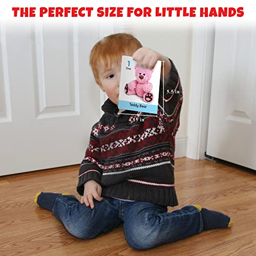 Image of Big Flash Cards for Kids: Numbers | 32 Double-Sided Picture Cards, Durable & Water Resistant | Early Learning & Development Toy for Preschoolers & Toddlers 2-6 Years | Can Be Wiped Clean